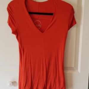 INC coral stretch t shirt